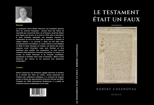 Couverture ebook de Le testament était un faux, de Robert Casanovas