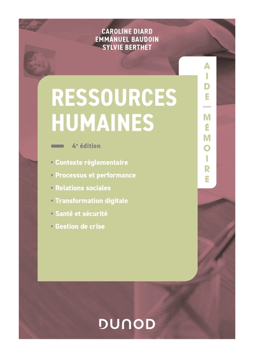 ebook cover of Aide-mémoire - Ressources humaines - 4e éd., by Emmanuel Baudoin, Sylvie Berthet, Caroline Diard