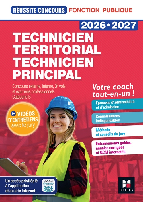 ebook cover of Réussite Concours - Technicien territorial/principal - Préparation complète 2026-2027, by Christine Drapp, Denis Magnin
