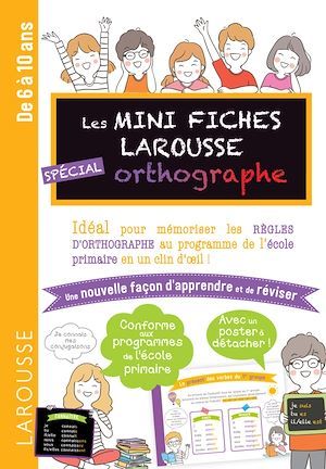 Couverture ebook de Mini Fiches d'orthographe, de Collectif