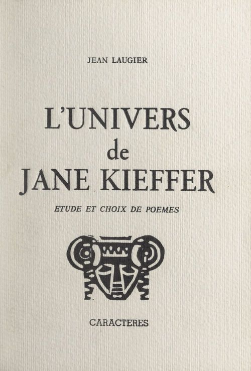 Couverture ebook de L'univers de Jane Kieffer, de Jean Laugier