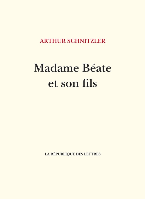 Couverture ebook de Madame Béate et son fils, de Arthur Schnitzler