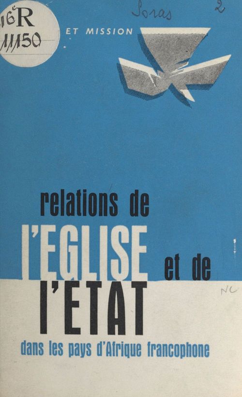 Couverture ebook de Relations de l'église et de l'état dans les pays d'Afrique francophone, de Alfred De Soras