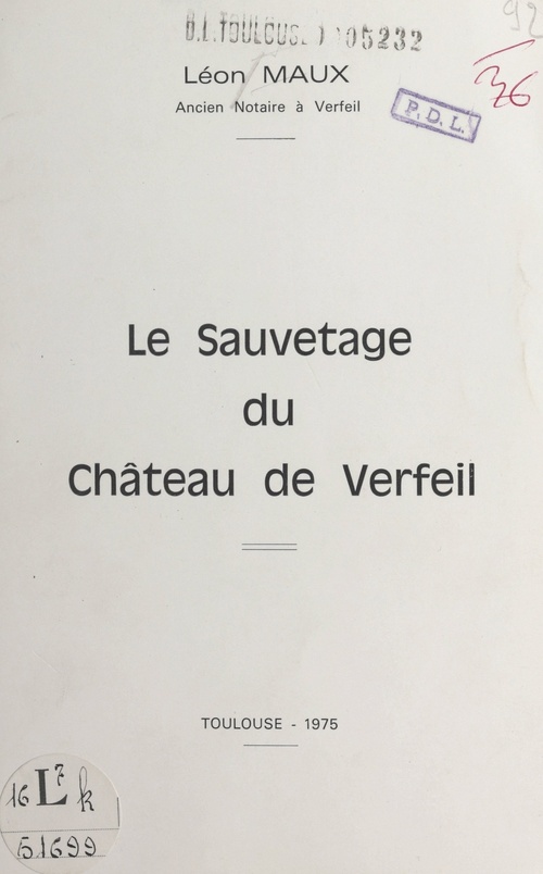 ebook cover of Le sauvetage du château de Verfeil, by Leon Maux