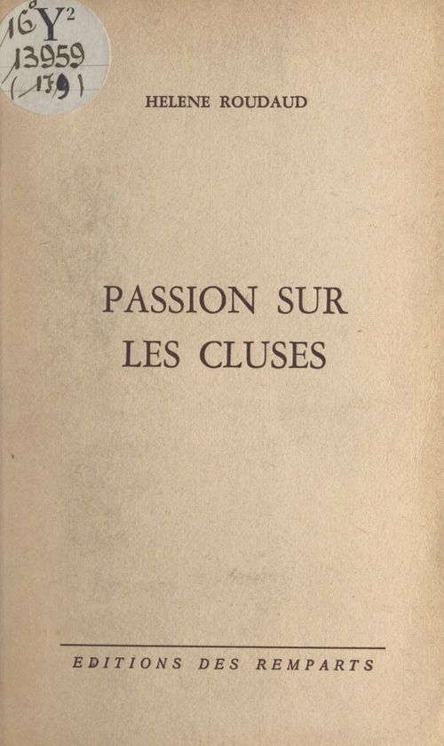 ebook cover of Passion sur les Cluses, by Helene Roudaud