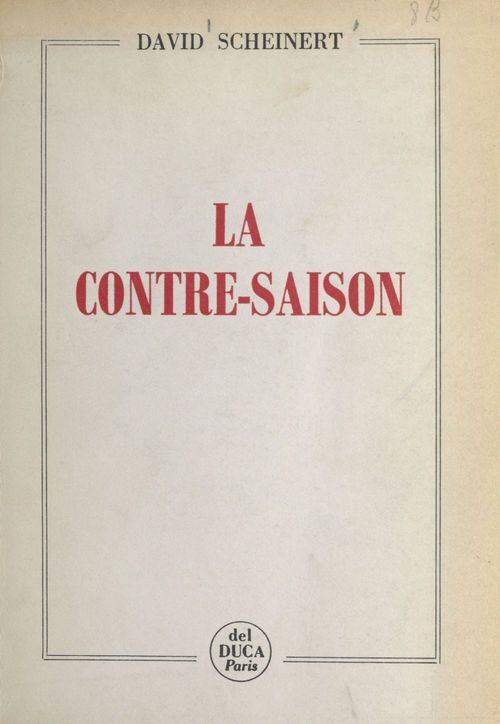 Couverture ebook de La contre-saison, de David Scheinert