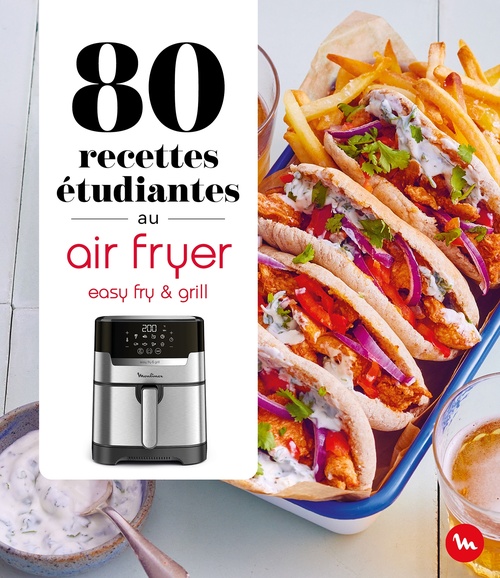 ebook cover of 80 recettes étudiantes au air fryer - Easy Fry and Grill, by Collectif