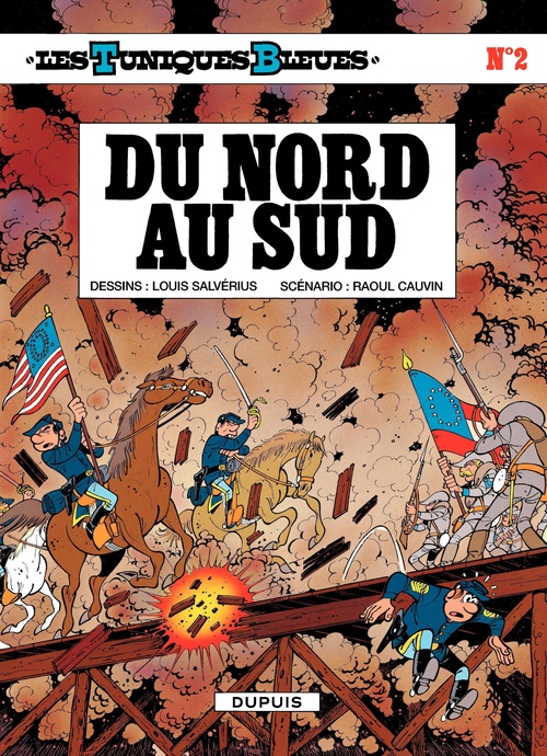 Couverture ebook de Les Tuniques Bleues - Tome 2 - Du nord au sud, de Raoul Cauvin, Louis Salvérius