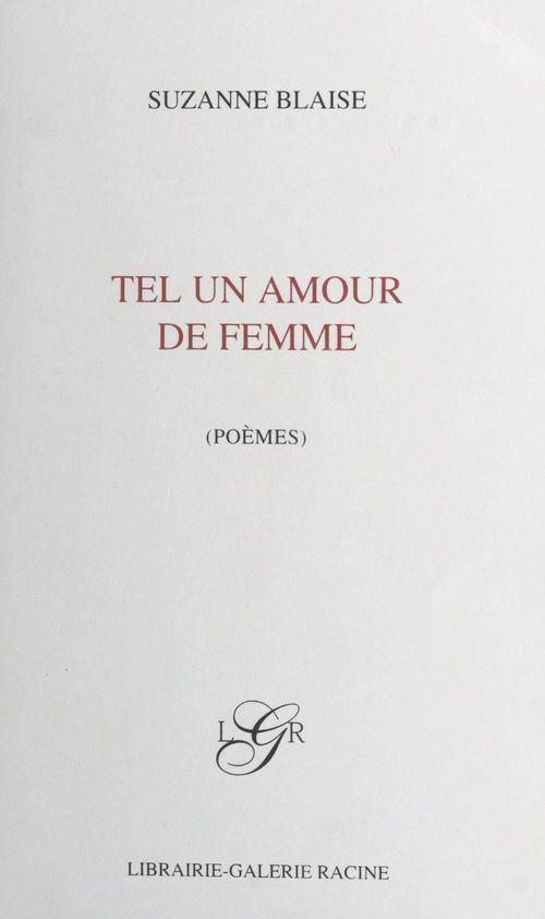 Couverture ebook de Tel un amour de femme, de Suzanne Blaise
