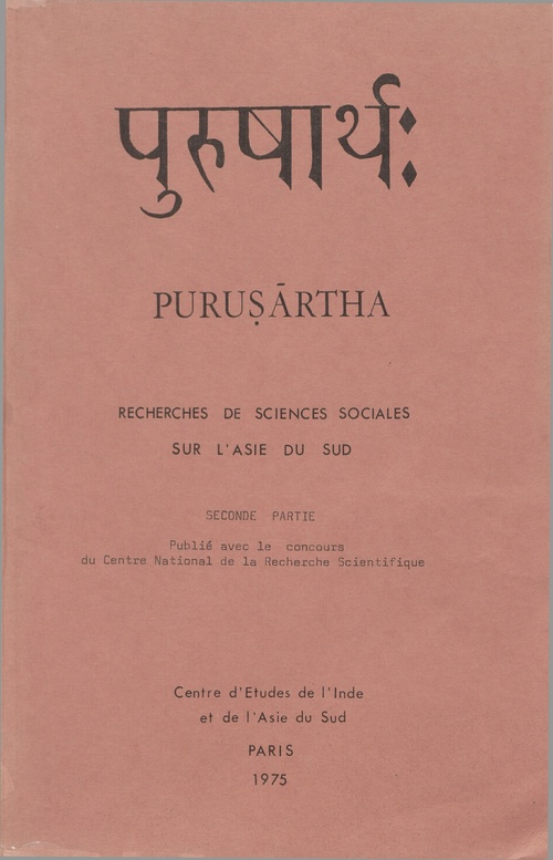 ebook cover of Recherches de sciences sociales sur l´Asie du Sud. Seconde partie, by Jacques Pouchepadass, Eric Meyer, Jacques Scheuer, Francis Zimmerman, Jean-Luc Chambard, Marc Gaborieau, Marie-Louise Re