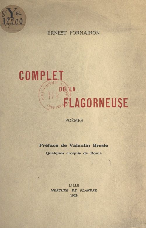 ebook cover of Complet de la flagorneuse, by Ernest Fornairon