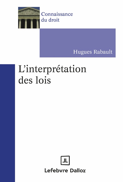 ebook cover of L'interprétation des lois, by Hugues Rabault