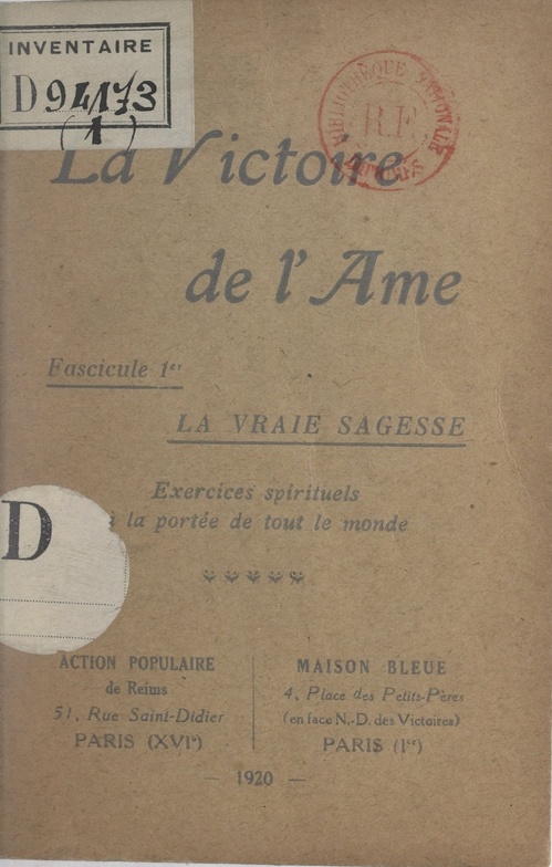 ebook cover of La victoire de l'âme (1). La vraie sagesse, by Maurice Rigaux