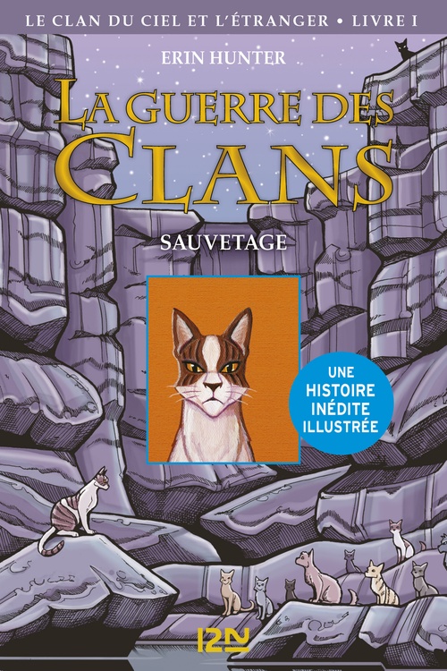 Couverture ebook de La guerre des clans - BD : Le Clan du Ciel et de l'Etranger - Tome 1 Sauvetage, de Erin Hunter