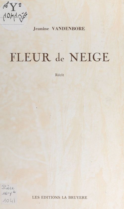 ebook cover of Fleur de neige, by Jeanine Vandenbore