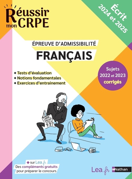 Couverture ebook de Ebook - CRPE 2024-2025 Français écrit épreuve d'admissibilité + sujets corrigés et ressources en ligne, de Anne-Rozenn Morel