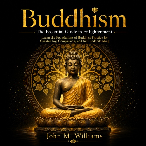 Couverture audiobook de Buddhism: The Essential Guide to Enlightenment (Learn the Foundations of Buddhist Practice for Greater Joy, Compassion, and Self-understanding), de John M. Williams