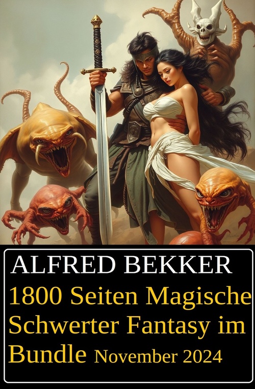 Couverture ebook de 1800 Seiten Magische Schwerter Fantasy im Bundle November 2024, de Alfred Bekker