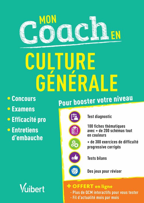 ebook cover of Mon coach en Culture générale, by Dominique Dumas, Thibaut Klinger, Camille Le Lann, Rémi Pérès, Vanessa Suraud