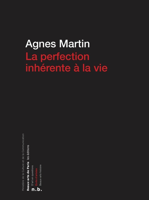 Couverture ebook de La perfection inhérente à la vie, de Agnès Martin