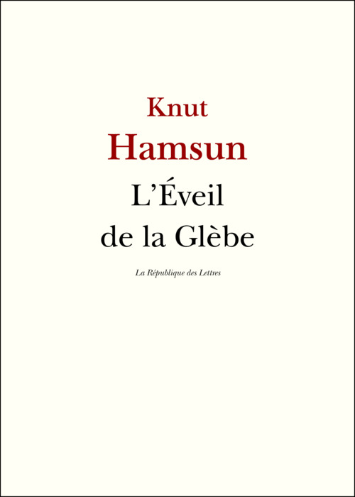 ebook cover of L'Eveil de la Glèbe, by Knut Hamsun