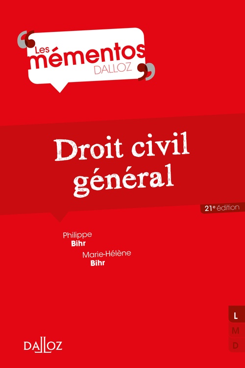ebook cover of Droit civil général. 21e éd., by Marie-hélène Bihr, Philippe Bihr
