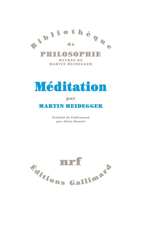 Couverture ebook de Méditation, de Martin Heidegger