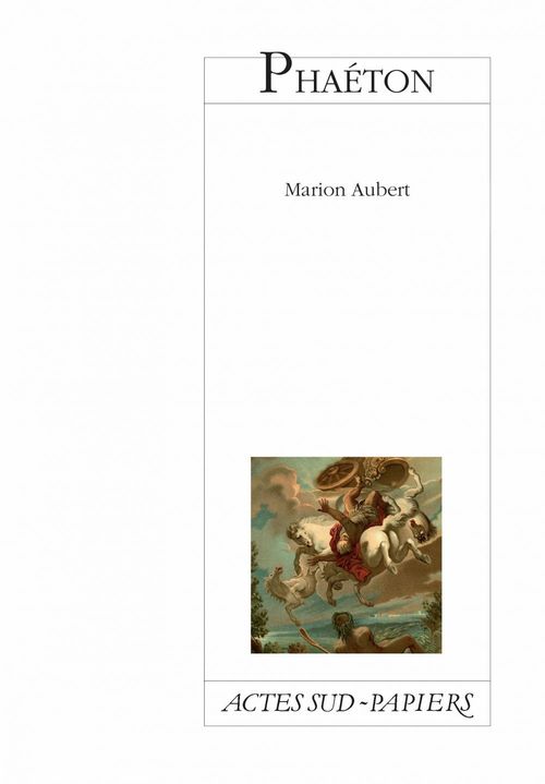 ebook cover of Phaéton, by Marion Aubert