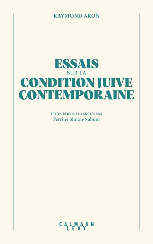 Couverture ebook de Essai sur la condition juive contemporaine, de Raymond Aron