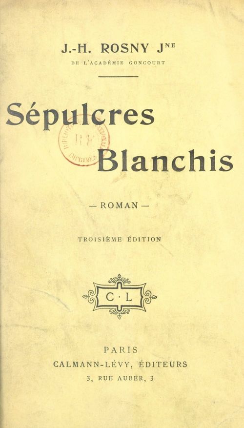 Couverture ebook de Sépulcres blanchis, de J.-H. Rosny Jeune