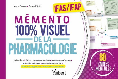 Couverture ebook de Mémento 100% visuel de la pharmacologie IFAS/IFAP, de Anne Barrau, Bruno Pitetti