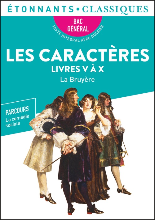 Couverture ebook de Les Caractères, Livres V à X (BAC 2025), de Jean de La Bruyère