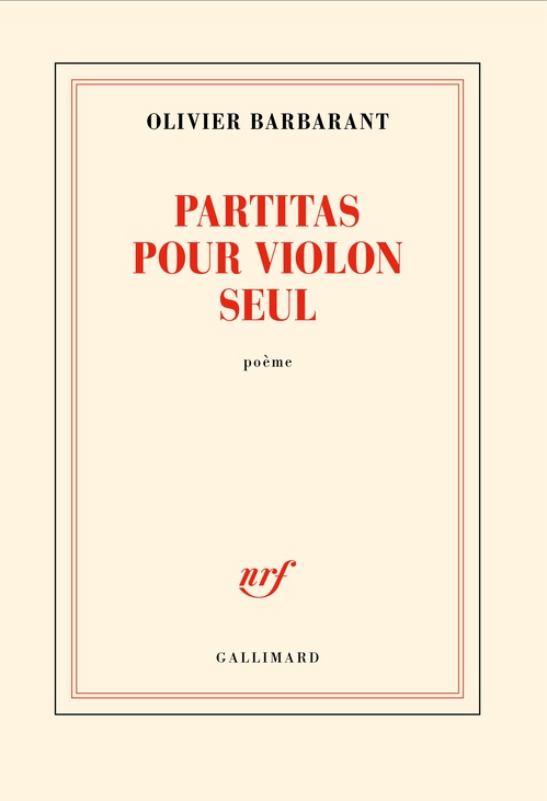 ebook cover of Partitas pour violon seul, by Olivier Barbarant