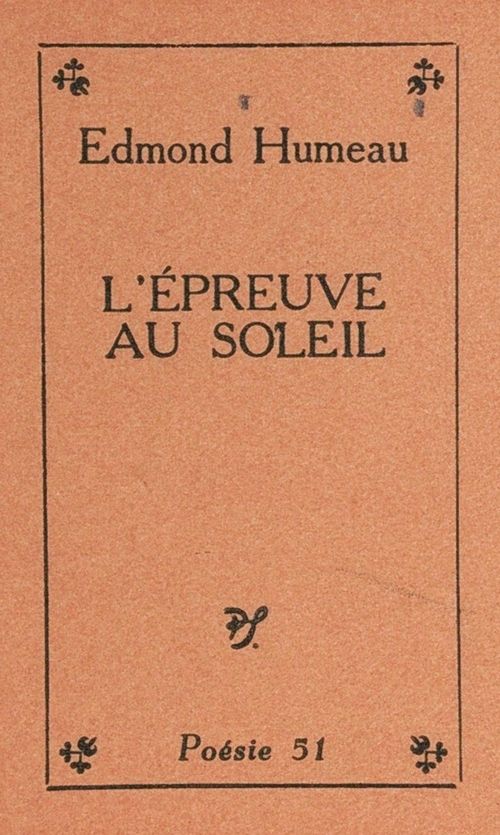 Couverture ebook de L'épreuve au soleil, de Edmond Humeau