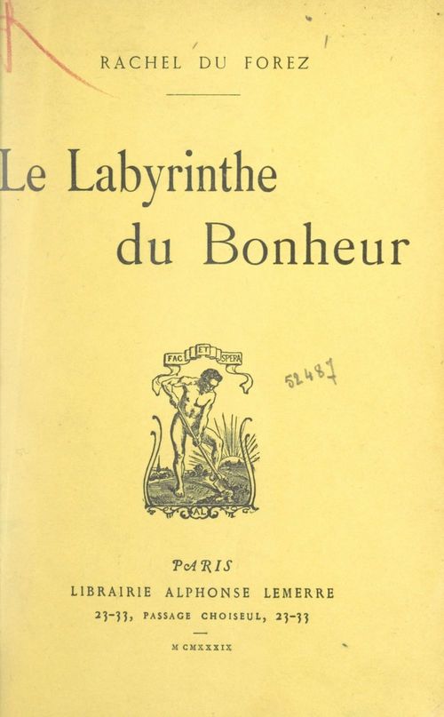 Couverture ebook de Le labyrinthe du bonheur, de Rachel Du Forez
