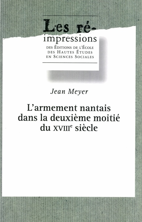 ebook cover of L´armement nantais dans la deuxième moitié du XVIIIe siècle, by Jean Meyer