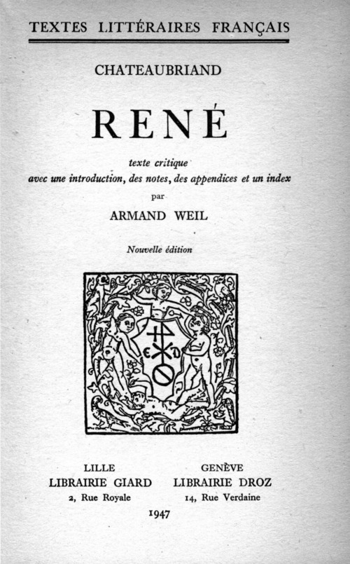 ebook cover of René, by Francois-Rene De Chateaubriand