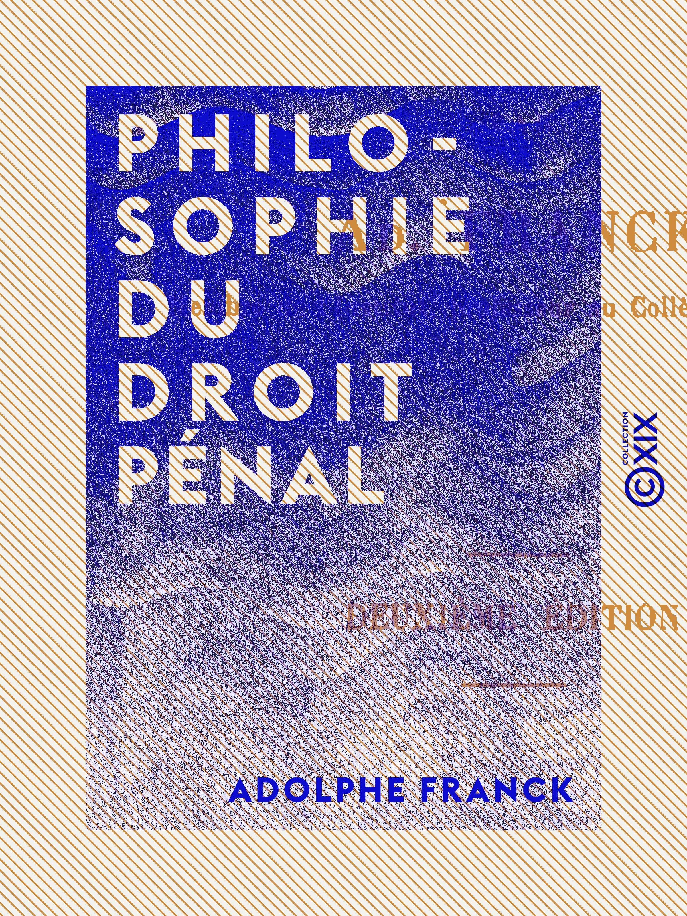 ebook cover of Philosophie du droit pénal, by Adolphe Franck