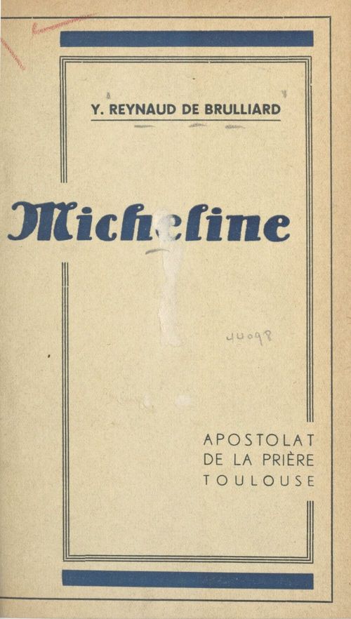 Couverture ebook de Micheline, de Yvonne Reynaud De Brulliard