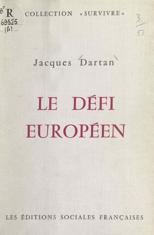 ebook cover of Le défi européen, by Jacques Dartan