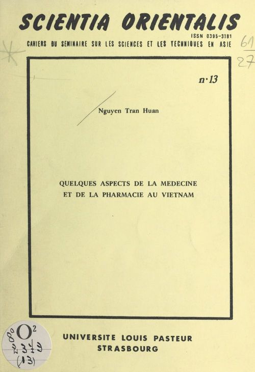 Couverture ebook de Quelques aspects de la médecine et de la pharmacie au Vietnam, de Tran Huan Nguyen