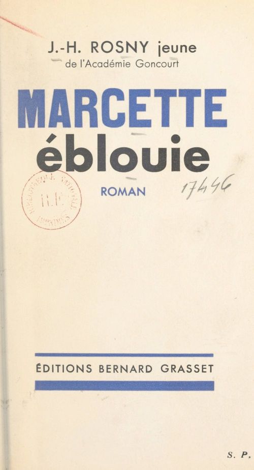 Couverture ebook de Marcette éblouie, de J.-H. Rosny Jeune