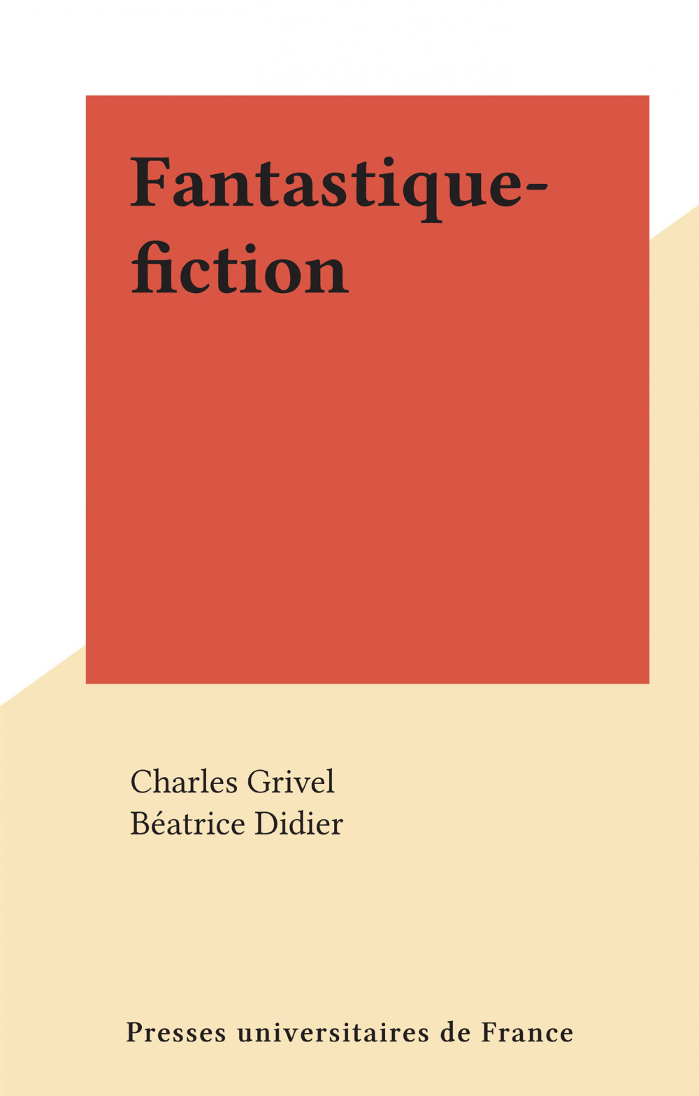 ebook cover of Fantastique-fiction, by Charles Grivel