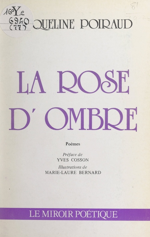 ebook cover of La rose d'ombre, by Jacqueline Poiraud