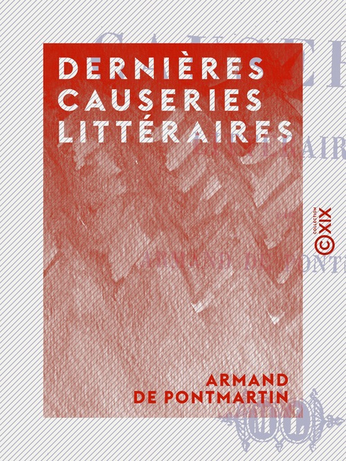 ebook cover of Dernières causeries littéraires, by Armand De Pontmartin