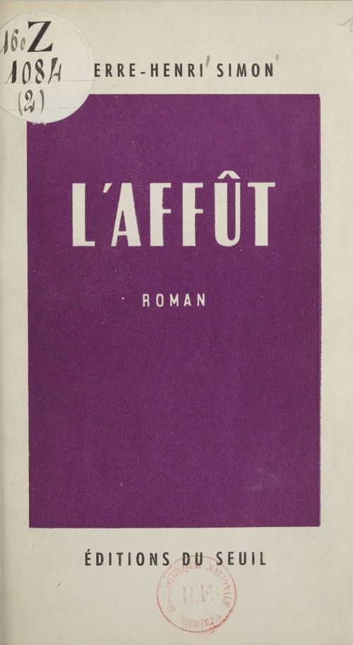 ebook cover of L'affût, by Pierre-henri Simon