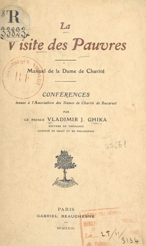 Couverture ebook de La visite des pauvres, de Vladimir J. Ghika