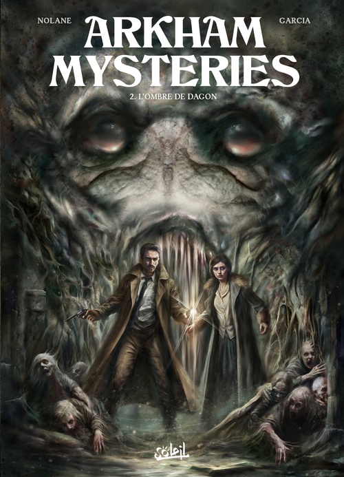 Couverture ebook de Arkham Mysteries T02 - L'Ombre de Dagon, de Richard D Nolane