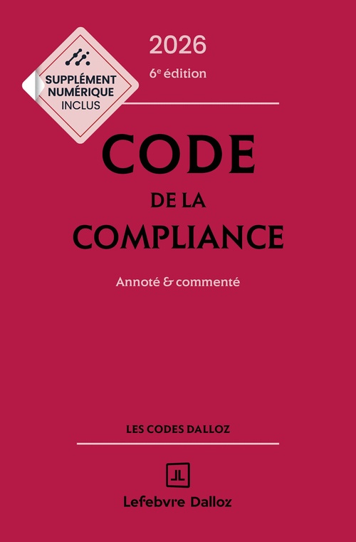 ebook cover of Code de la compliance 2026 6ed - Annoté et commenté, by Collectif