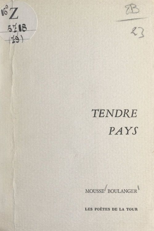 Couverture ebook de Tendre pays, de Mousse Boulanger